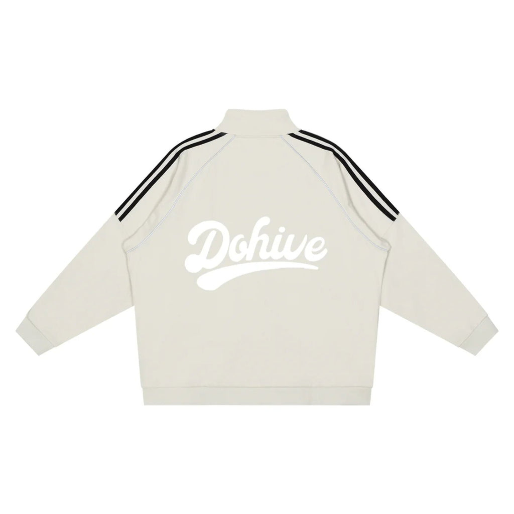 BEESMOOVE DOHIVE Reflection Striped Raglan Sleeve Jacket - Beesmoove