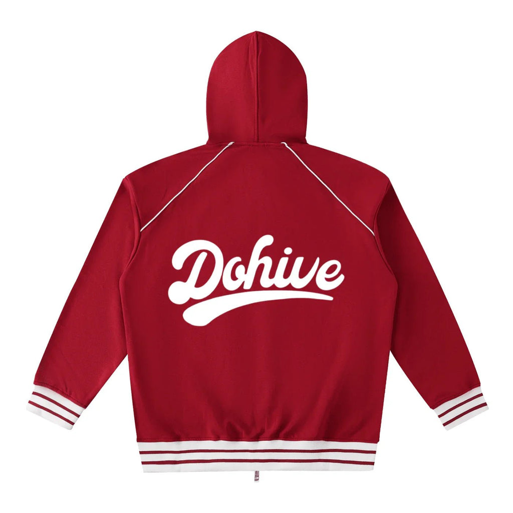 BEESMOOVE DOHIVE Striped Trim Zip - Up Hoodie - Beesmoove