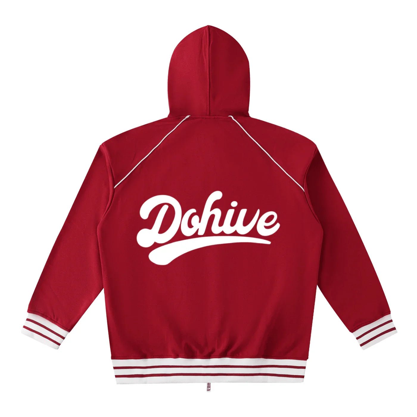 BEESMOOVE DOHIVE Striped Trim Zip - Up Hoodie - Beesmoove