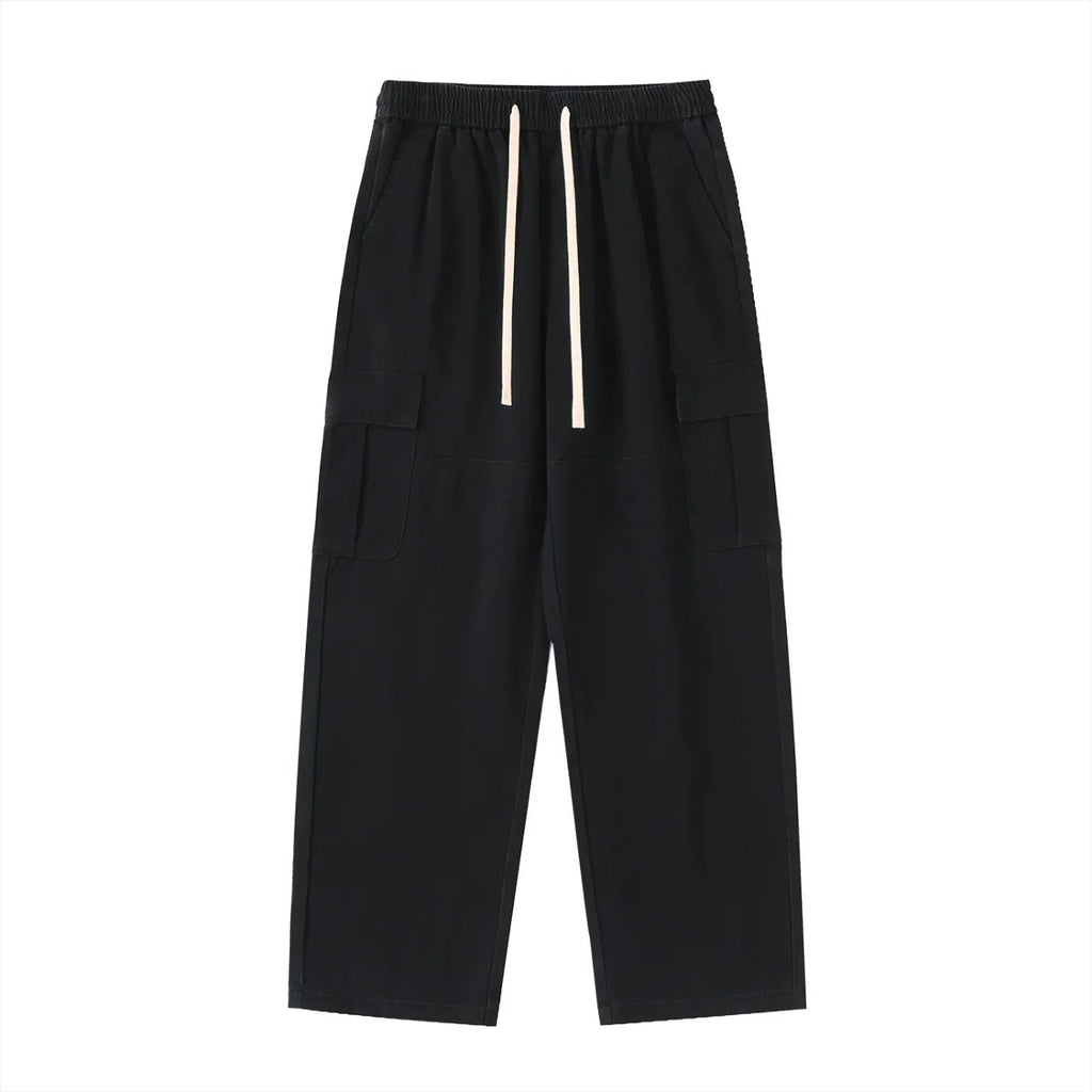 BEESMOOVE Drawstring Waist Straight - Leg Cargo Pants - Beesmoove
