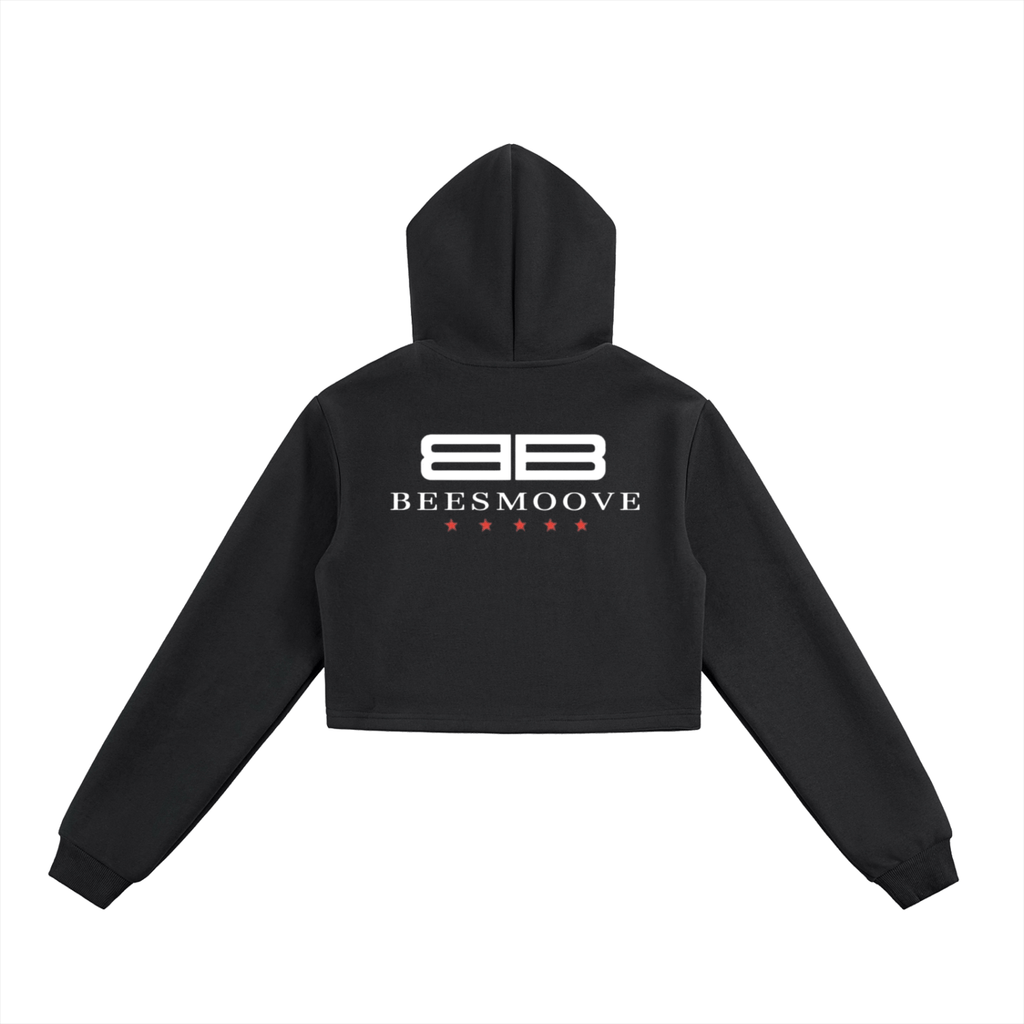 Beesmoove Driftwear Cropped Zip - Up Hoodie - Beesmoove