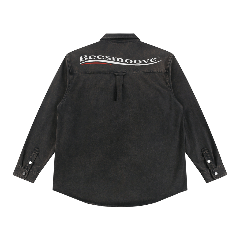 Beesmoove Driftwear Denim Vintage Washed Heavyweight Jacket - Beesmoove