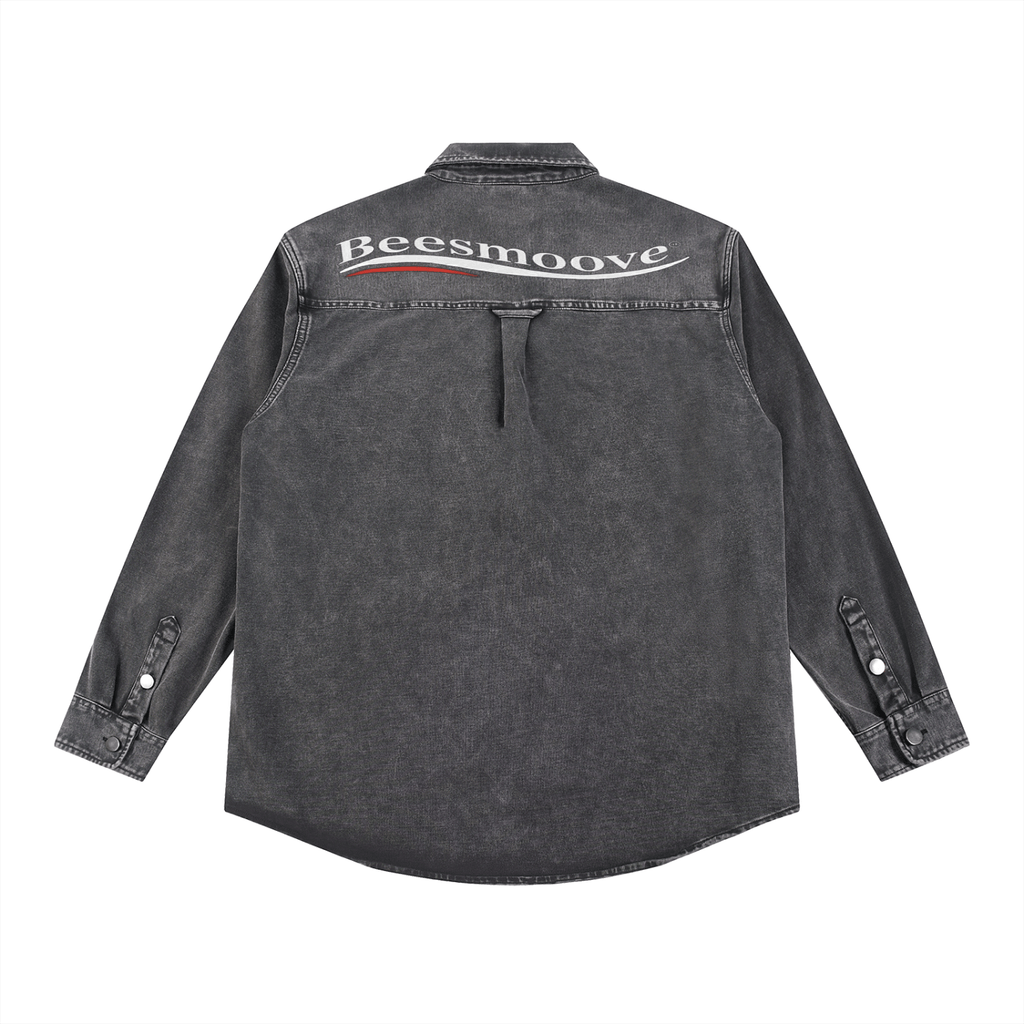 Beesmoove Driftwear Denim Vintage Washed Heavyweight Jacket - Beesmoove