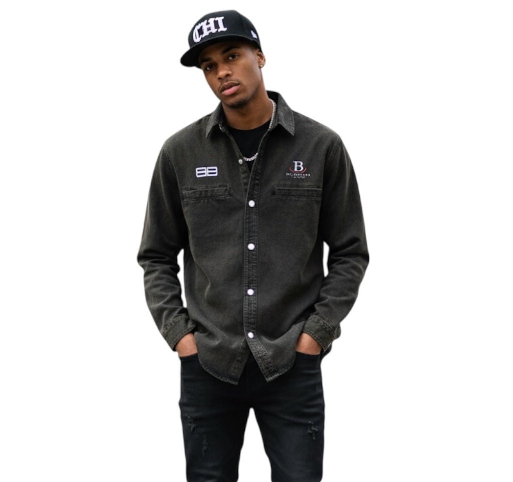 Beesmoove Driftwear Denim Vintage Washed Heavyweight Jacket - Beesmoove