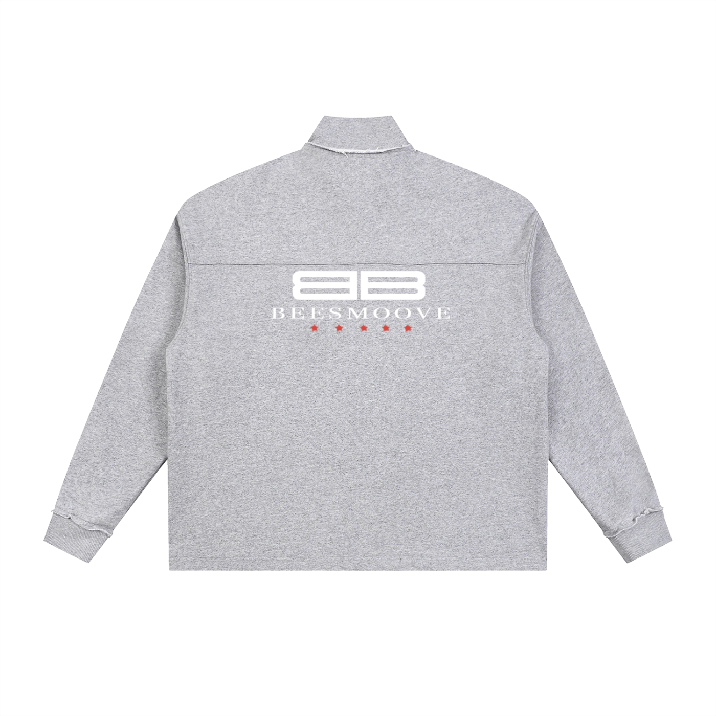 Beesmoove Driftwear Half - Zip Rolled Edge Fleece Sweatshirt - Beesmoove