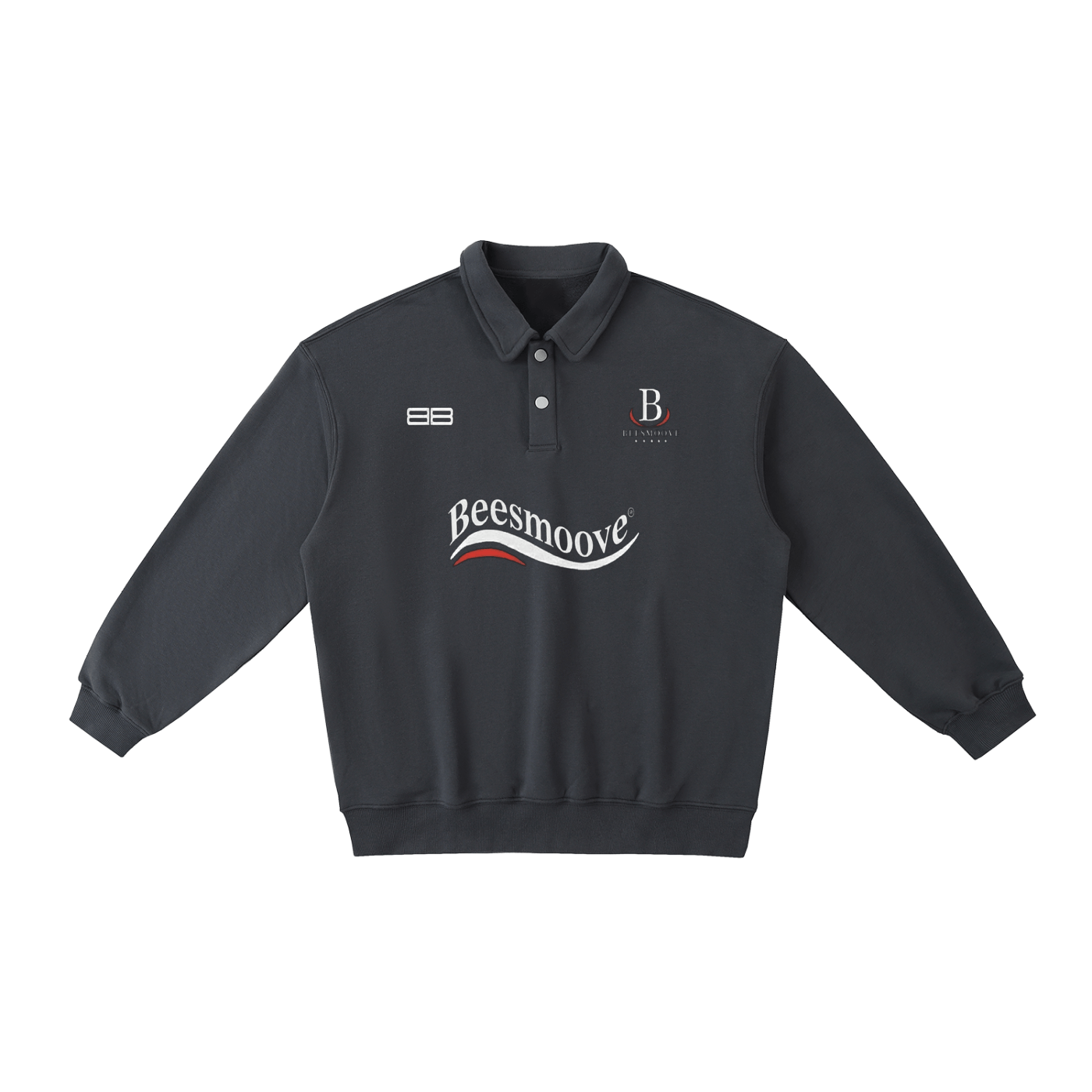 Beesmoove Driftwear Heavyweight Polo - Collar Sweatshirt - Beesmoove