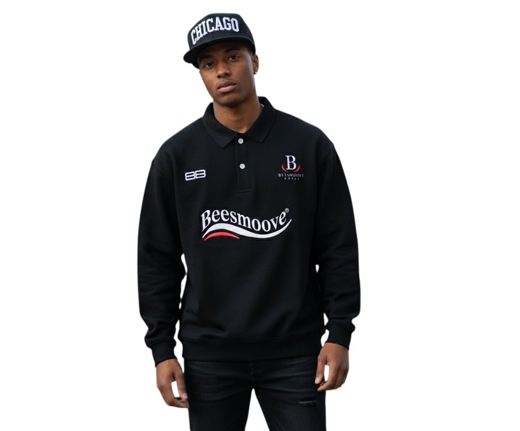 Beesmoove Driftwear Heavyweight Polo - Collar Sweatshirt - Beesmoove