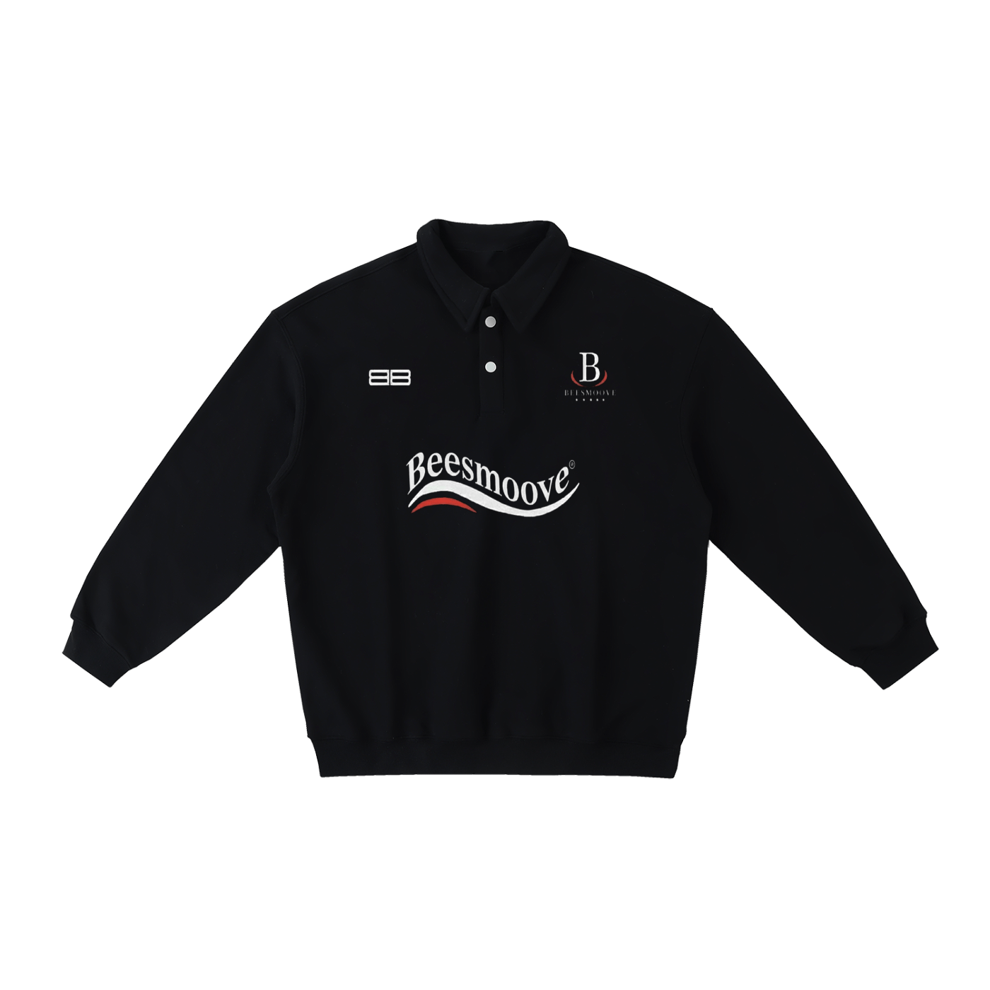 Beesmoove Driftwear Heavyweight Polo - Collar Sweatshirt - Beesmoove