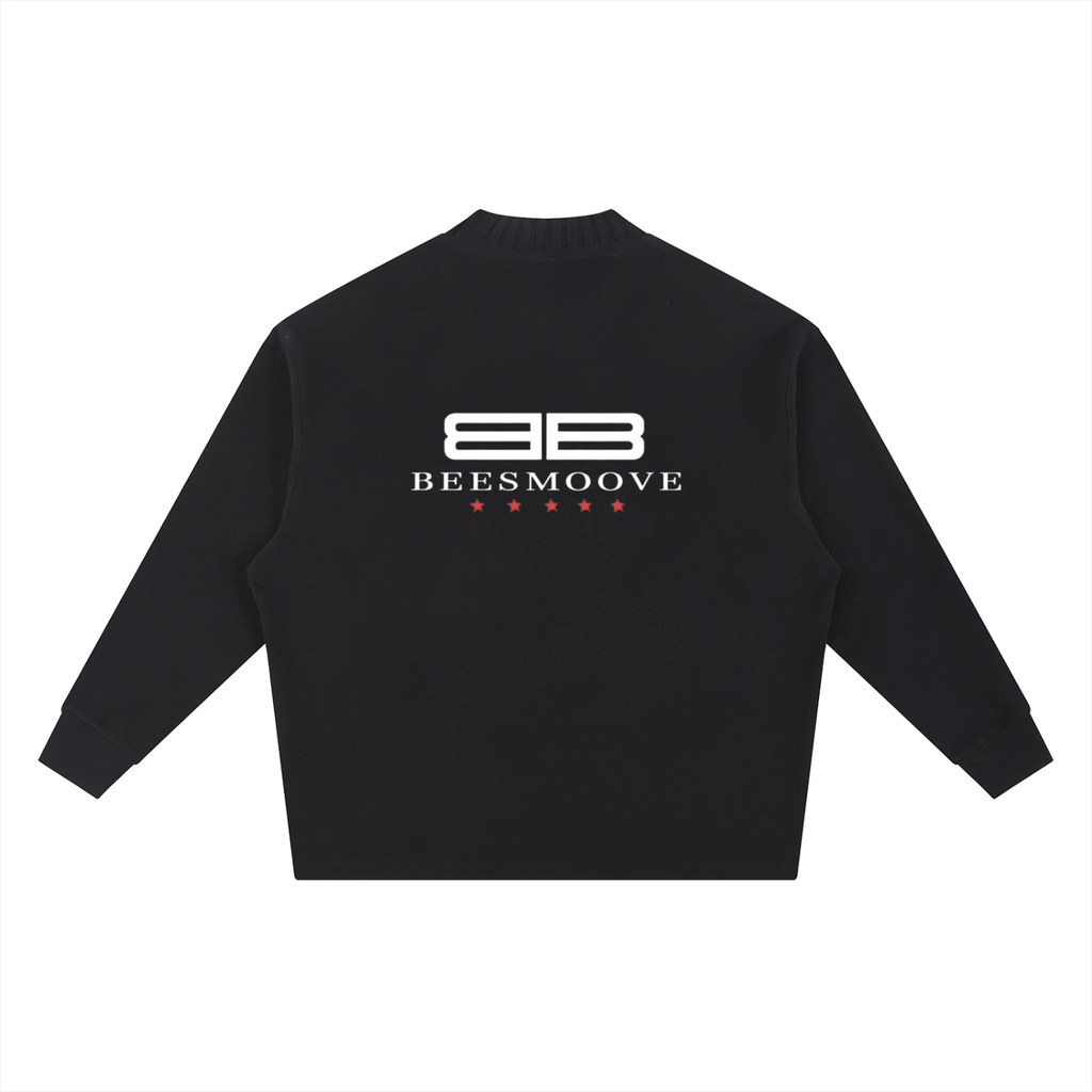 Beesmoove Driftwear Knitted Round Neck Oversize Sweatshirt - Beesmoove