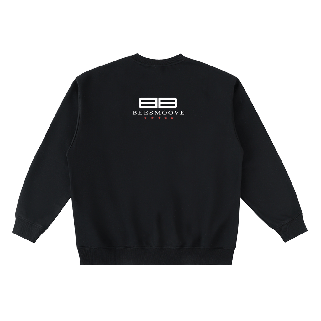 Beesmoove Driftwear Oversized Crewneck Taped Sweatshirt - Beesmoove