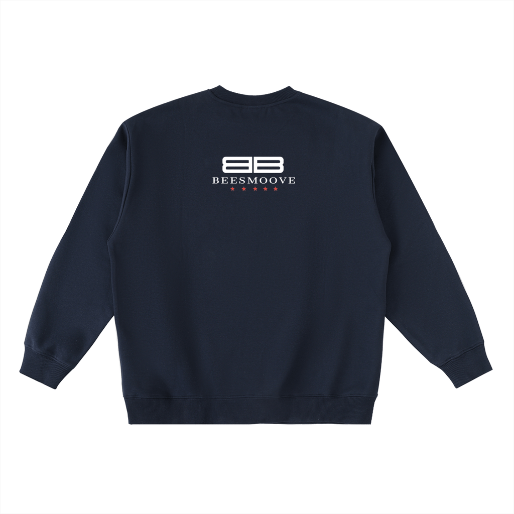 Beesmoove Driftwear Oversized Crewneck Taped Sweatshirt - Beesmoove