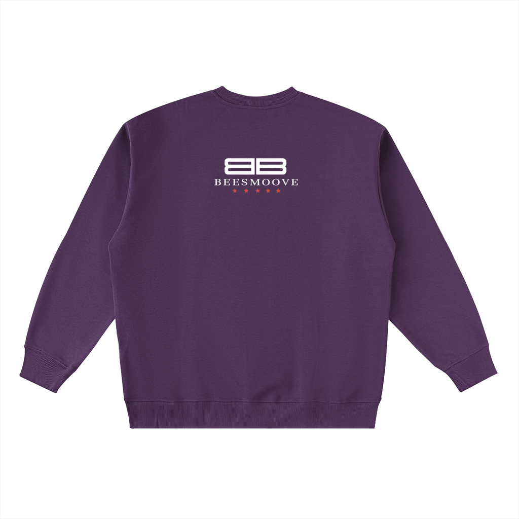 Beesmoove Driftwear Oversized Crewneck Taped Sweatshirt - Beesmoove
