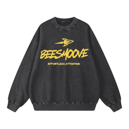 Beesmoove Effortless Attention Wash Oversize Sweatshirt - Beesmoove 