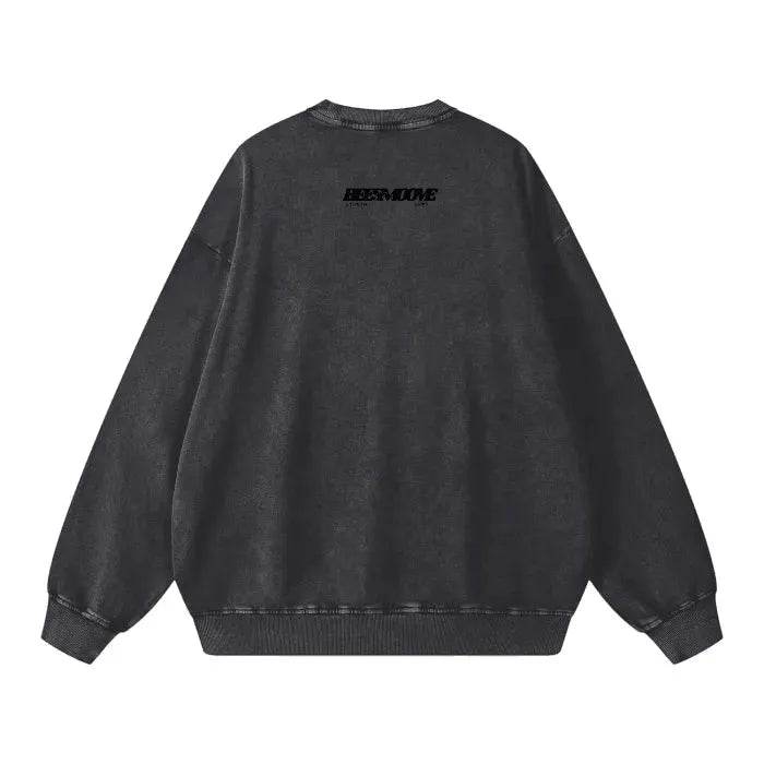 Beesmoove Effortless Attention Wash Oversize Sweatshirt - Beesmoove 