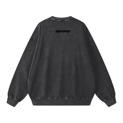Beesmoove Effortless Attention Wash Oversize Sweatshirt - Beesmoove 