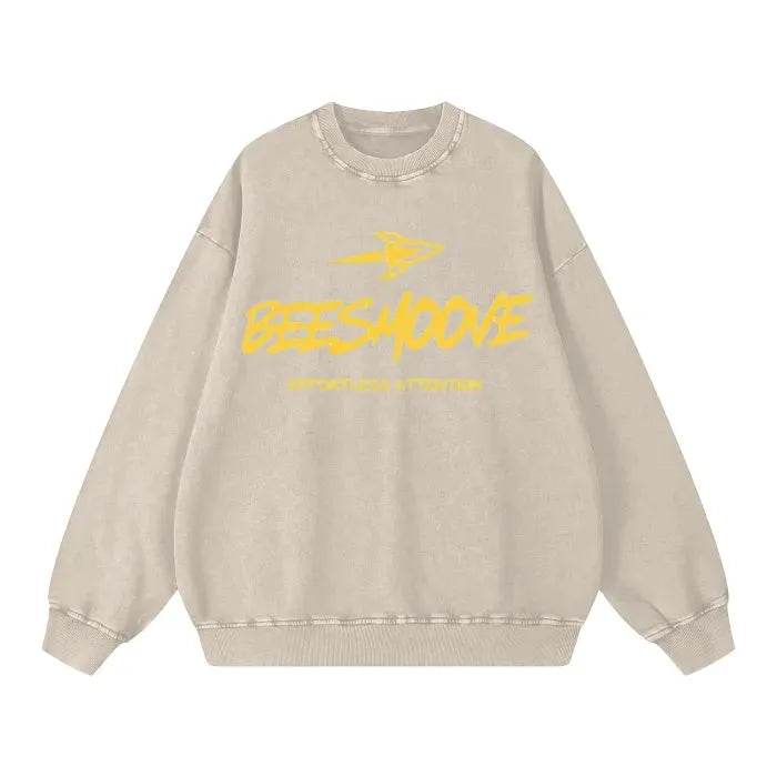Beesmoove Effortless Attention Wash Oversize Sweatshirt - Beesmoove 