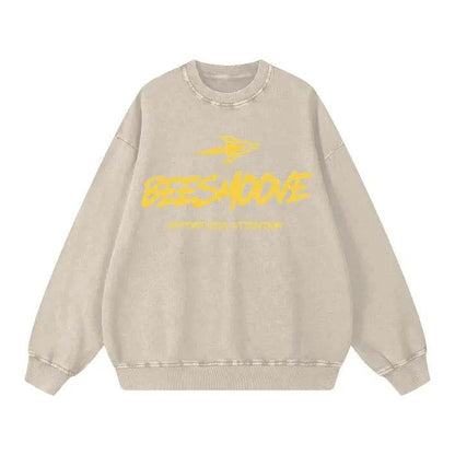Beesmoove Effortless Attention Wash Oversize Sweatshirt - Beesmoove 