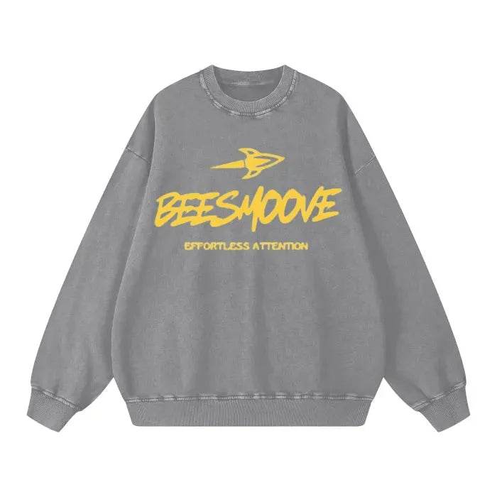 Beesmoove Effortless Attention Wash Oversize Sweatshirt - Beesmoove 