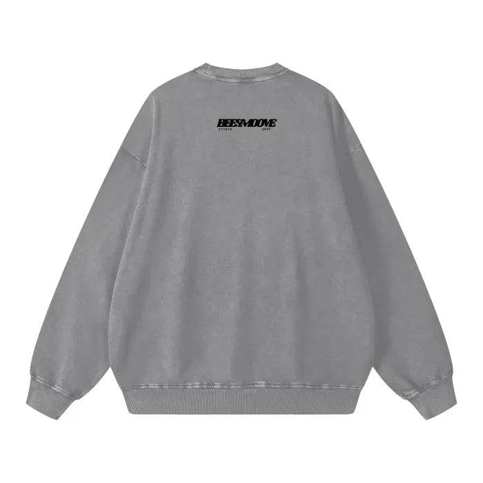 Beesmoove Effortless Attention Wash Oversize Sweatshirt - Beesmoove 