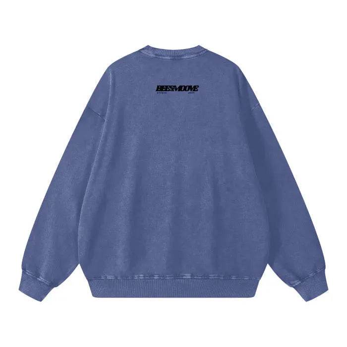 Beesmoove Effortless Attention Wash Oversize Sweatshirt - Beesmoove 