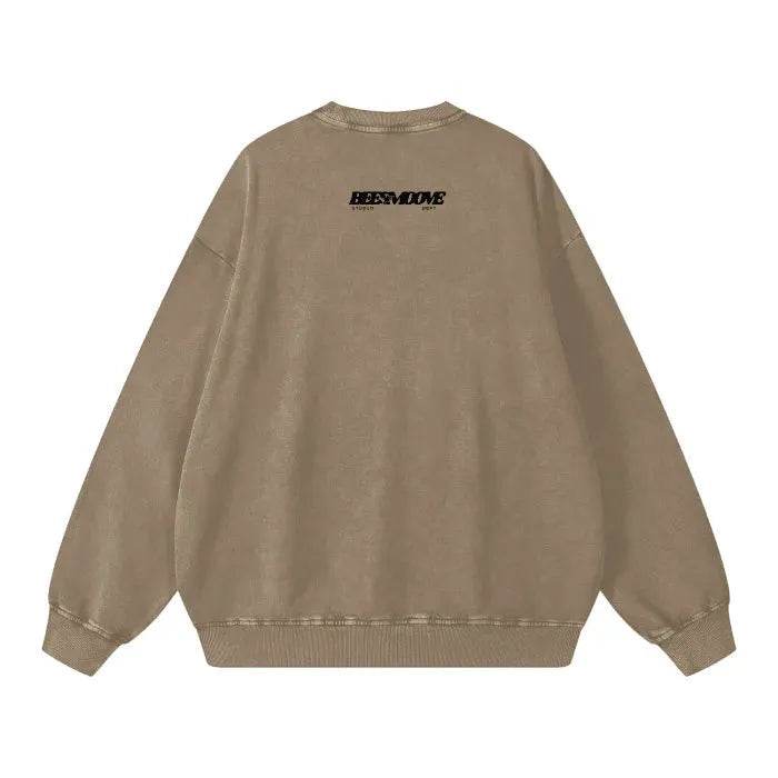 Beesmoove Effortless Attention Wash Oversize Sweatshirt - Beesmoove 