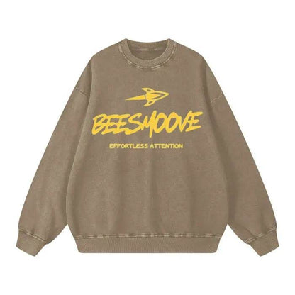 Beesmoove Effortless Attention Wash Oversize Sweatshirt - Beesmoove 