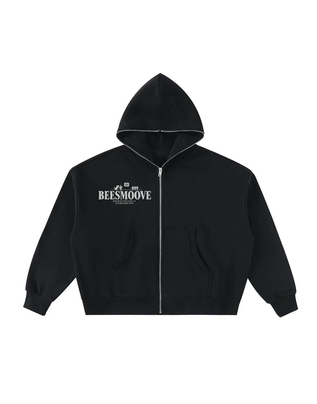 BEESMOOVE: Error Legacy Full - Zip Boxy Hoodie - Beesmoove