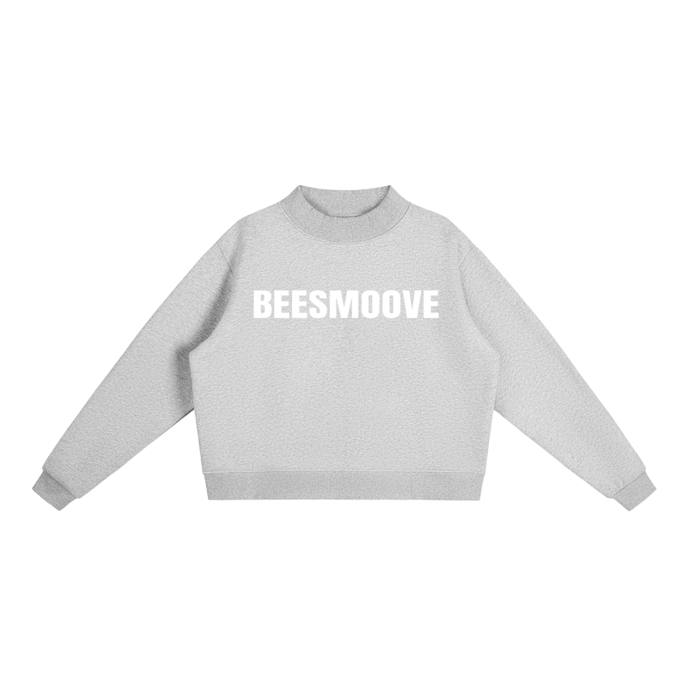 BEESMOOVE Essential Fleece Mock - Neck Crew Sweatshirt - Beesmoove