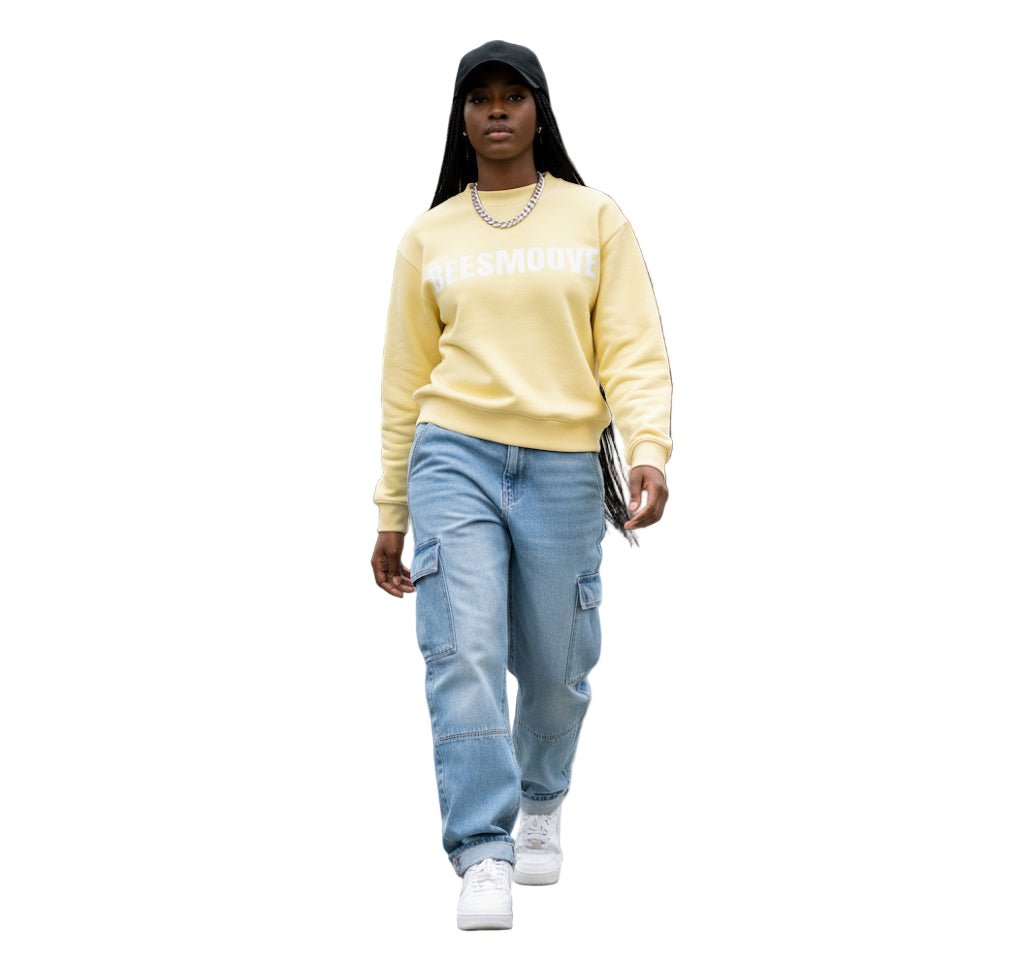 BEESMOOVE Essential Fleece Mock - Neck Crew Sweatshirt - Beesmoove