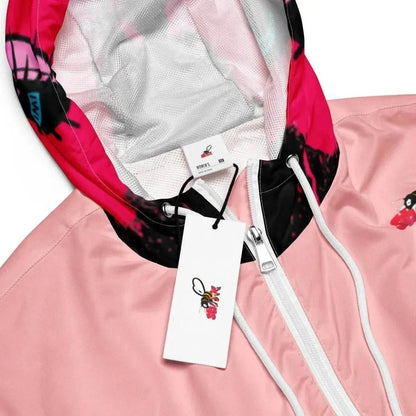 Beesmoove eye catcher pink Women’s cropped windbreaker - Beesmoove 