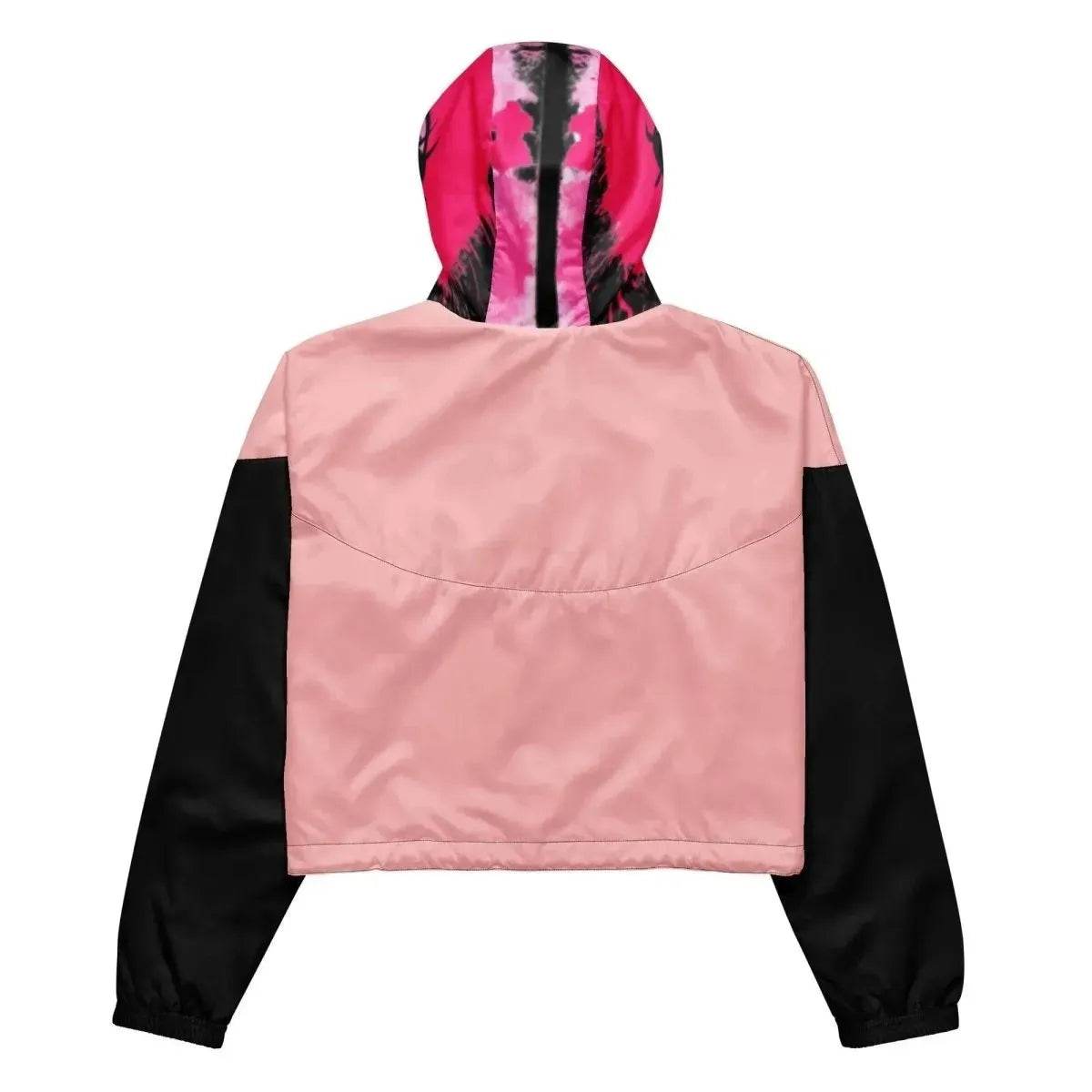Beesmoove eye catcher pink Women’s cropped windbreaker - Beesmoove 