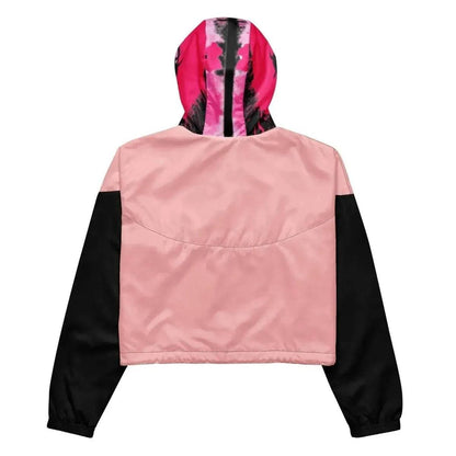 Beesmoove eye catcher pink Women’s cropped windbreaker - Beesmoove 