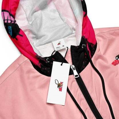 Beesmoove eye catcher pink Women’s cropped windbreaker - Beesmoove 
