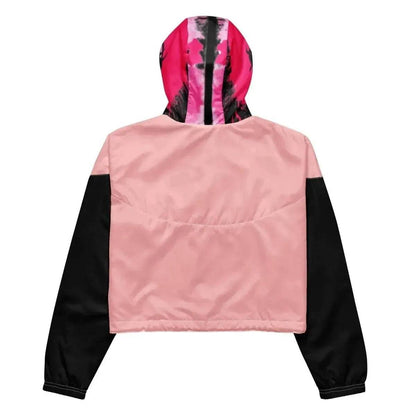 Beesmoove eye catcher pink Women’s cropped windbreaker - Beesmoove 