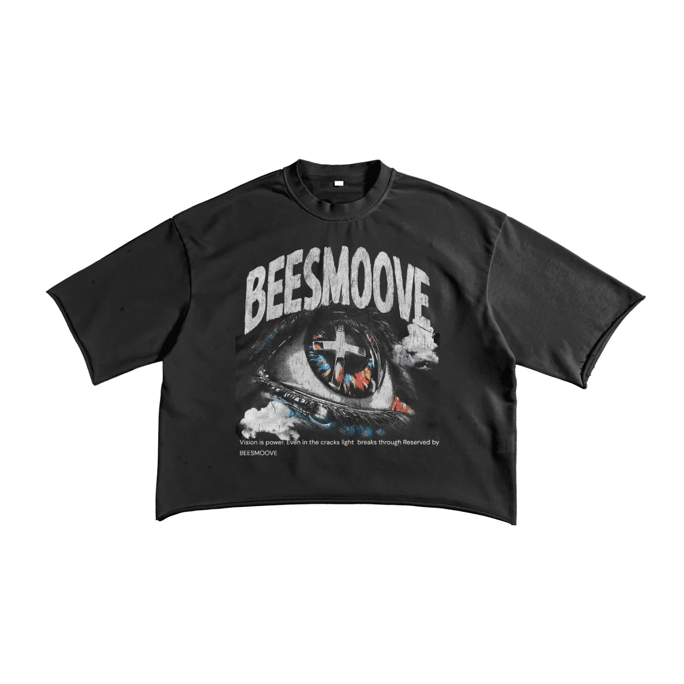 BEESMOOVE Eye of Truth Raw Edge T-shirt - Beesmoove