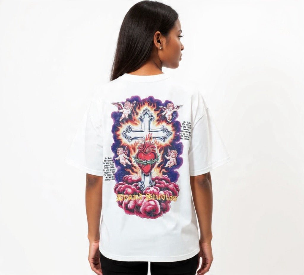 BEESMOOVE Faith Over Fame Loose Drop Shoulder T-Shirt - Beesmoove