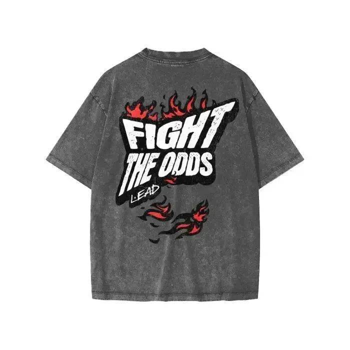 Beesmoove Fight The Odds Lead Vintage Washed T-Shirt - Beesmoove 