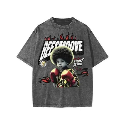 Beesmoove Fight The Odds Lead Vintage Washed T-Shirt - Beesmoove 