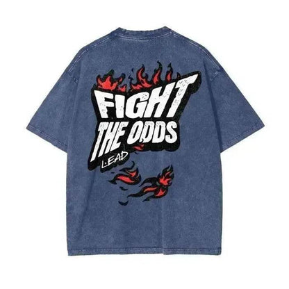 Beesmoove Fight The Odds Lead Wash Oversize T-Shirt - Beesmoove 