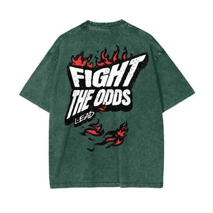 Beesmoove Fight The Odds Lead Wash Oversize T-Shirt - Beesmoove 