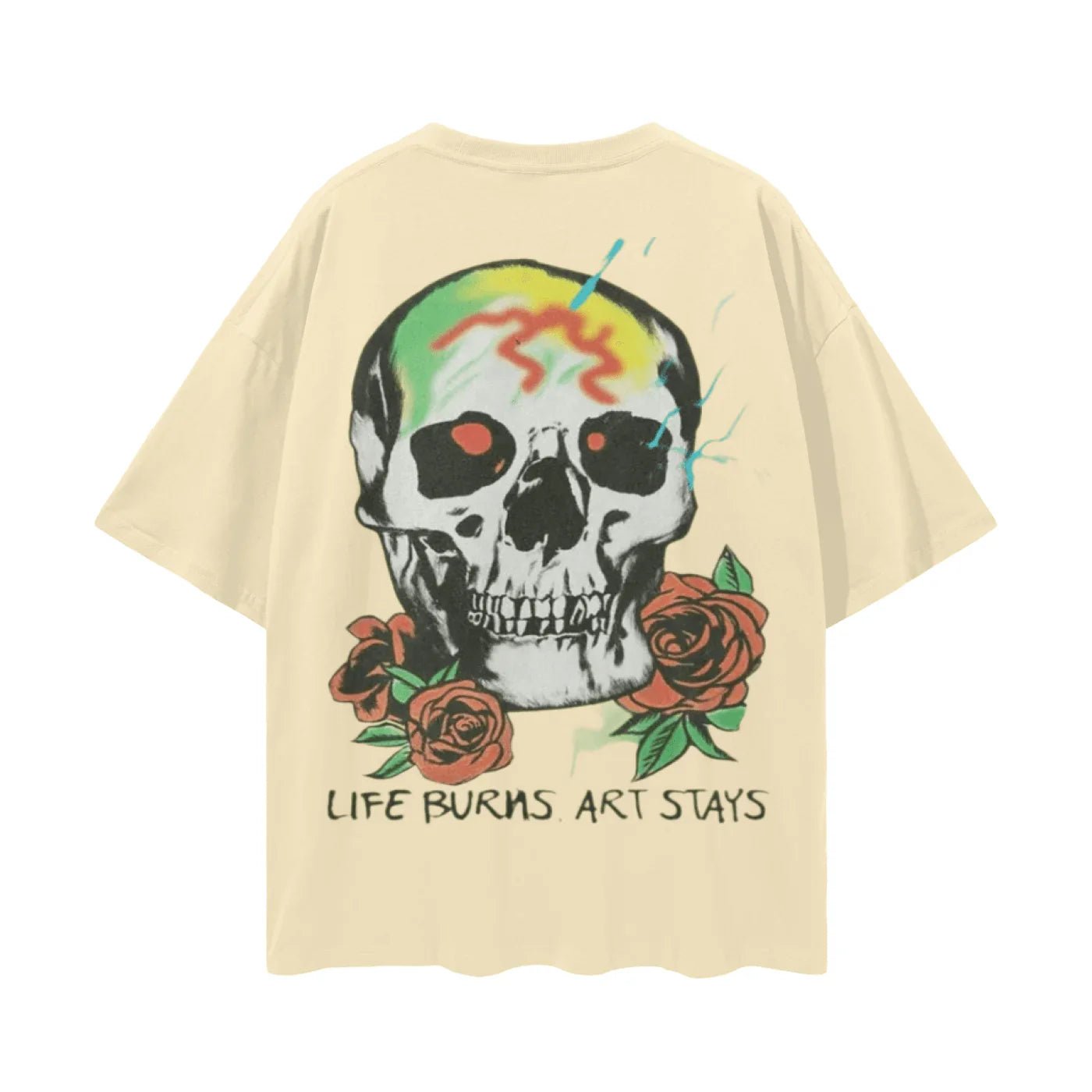 BEESMOOVE Flame Runner Loose Drop Shoulder T-Shirt - Beesmoove