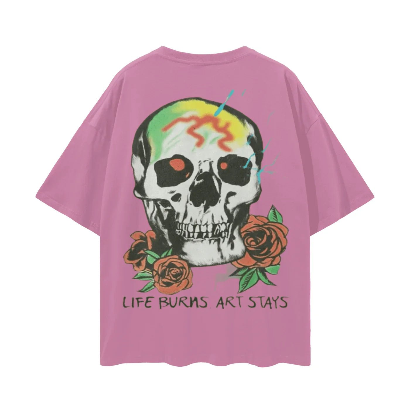 BEESMOOVE Flame Runner Loose Drop Shoulder T-Shirt - Beesmoove