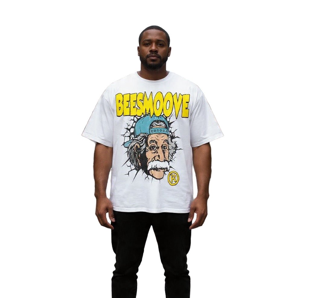 BEESMOOVE Genius Wave Oversize Deep Drop Shoulder Tee - Beesmoove