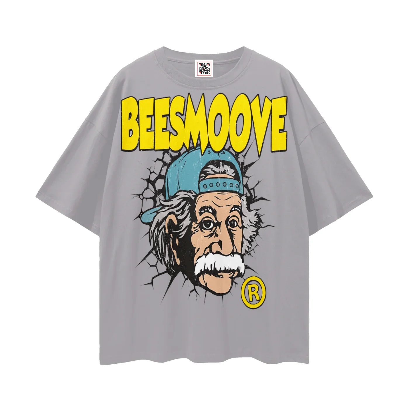 BEESMOOVE Genius Wave Oversize Deep Drop Shoulder Tee - Beesmoove