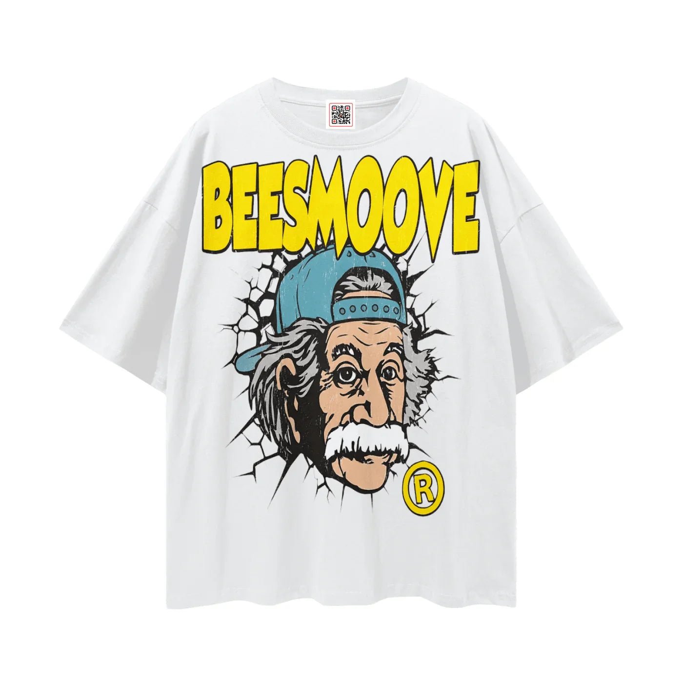 BEESMOOVE Genius Wave Oversize Deep Drop Shoulder Tee - Beesmoove