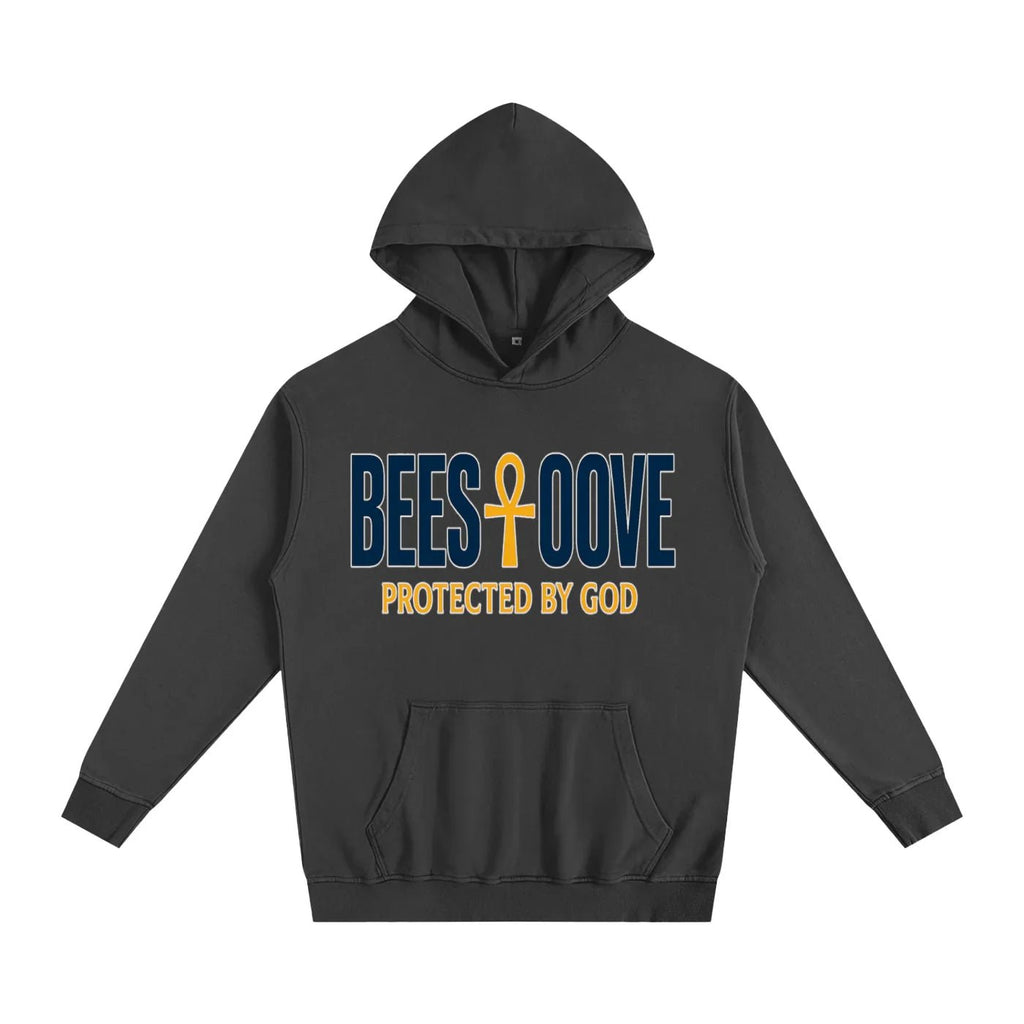 BEESMOOVE God’s Seal Protected By God Oversized Hoodie - Beesmoove