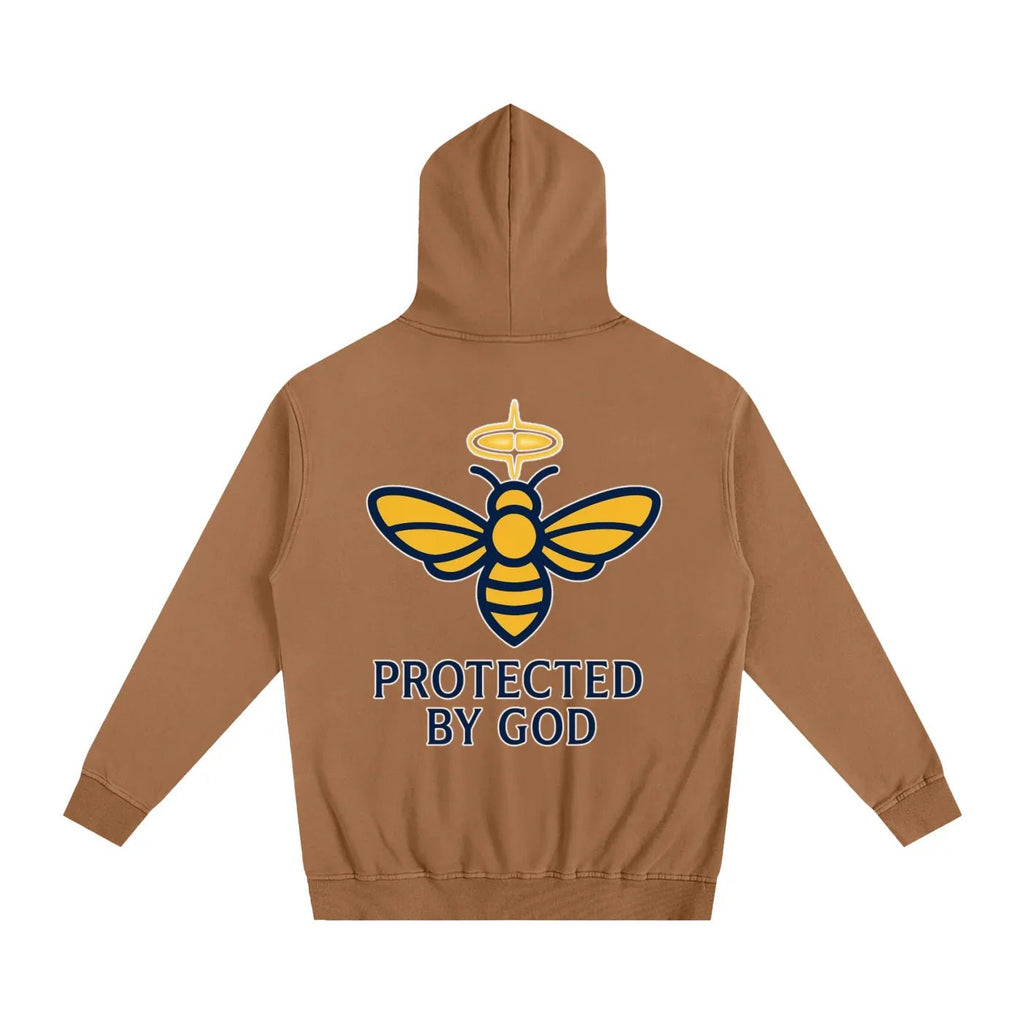 BEESMOOVE God’s Seal Protected By God Oversized Hoodie - Beesmoove