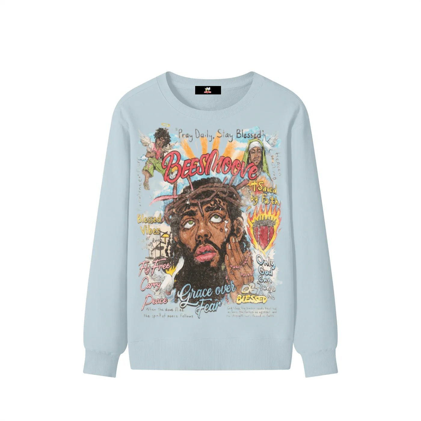 BEESMOOVE Grace Over Fear Classic Cotton Sweater - Beesmoove