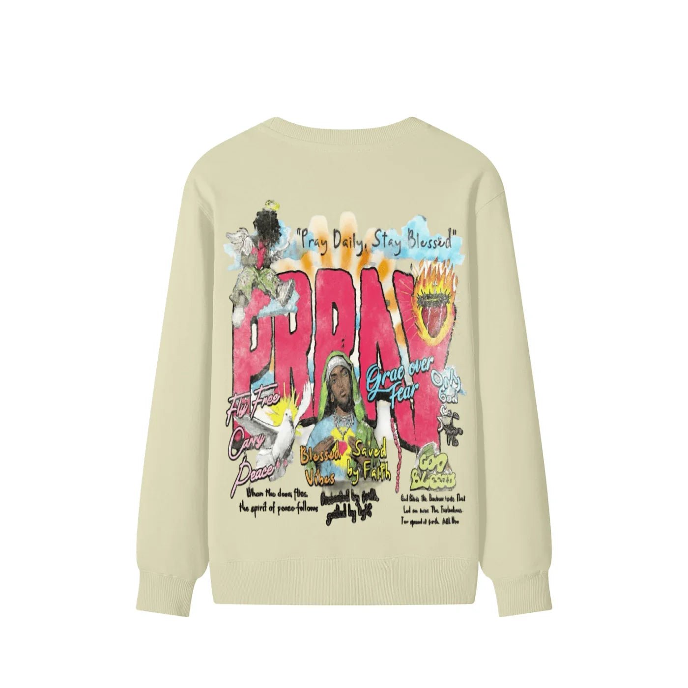 BEESMOOVE Grace Over Fear Classic Cotton Sweater - Beesmoove