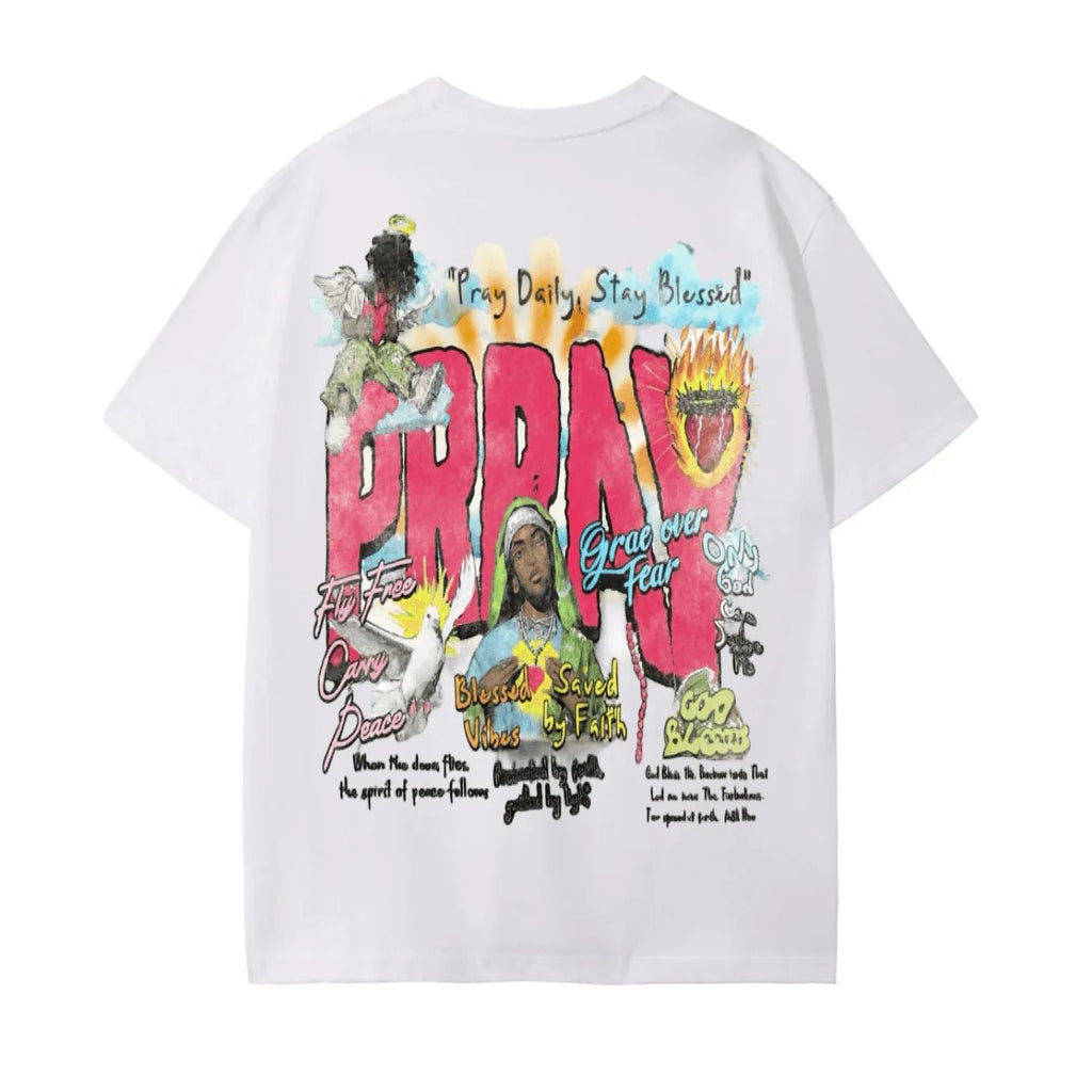 BEESMOOVE Grace Over Fear Seamless Cotton T-Shirt - Beesmoove